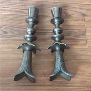 Pewter candlesticks